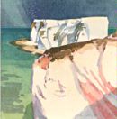 Hanfast Point - "Old Harry Rock"  watercolour 22.5x23 cm  